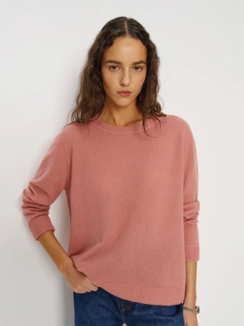 NEW Reformation Cashmere Boyfriend Sweater Pink - Size XS